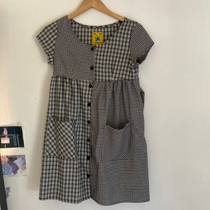 baby doll Unif dress tie back